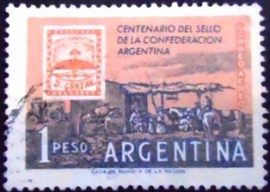 Selo postal da Argentina de 1958 Confederation Stamps