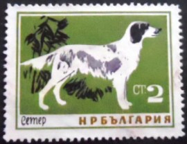 Selo postal da Bulgária de 1964 English Setter