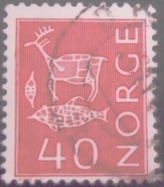 Selo postal da Noruega de 1967 Local Motives