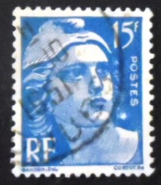 Selo postal da França 1947 Marianne type Gandon 5c