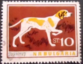 Selo postal da Bulgária de 1964 Pointer