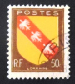 Selo postal da França de 1946 Lorraine