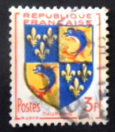 Selo postal da França de 1953 Dauphine