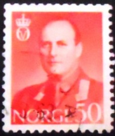 Selo postal da Noruega de 1962 King Olav V 50