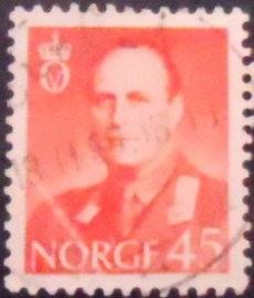 Selo postal da Noruega de 1958 King Olav V 45