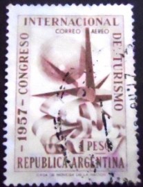 Selo postal da Argentina de 1957 International Tourism Congress