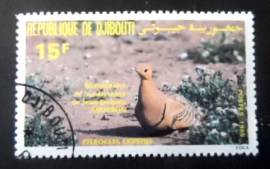 Selo postal de Djibouti de 1985 Chestnut-bellied Sandgrouse