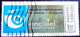 Selo postal da Argentina de 1974 Encotel