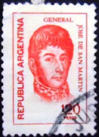 Selo postal da Argentina de 1974 José Francisco de San Martín
