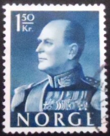 Selo postal da Noruega de 1959 King Olav V 1,50