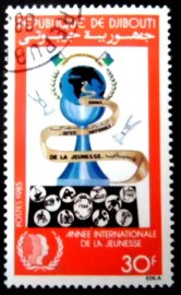 Selo postal de Djibouti de 1985 Youth Symbol