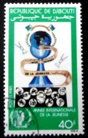 Selo postal de Djibouti de 1985 International Youth Year