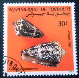 Selo postal de Djibouti de 1985 Vice Admiral Cone