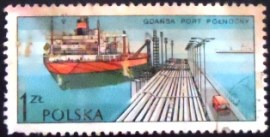 Selo postal da Polônia de 1976 Tanker