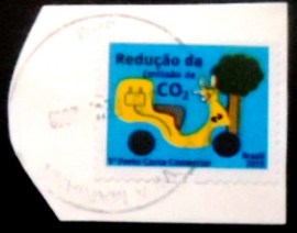Selo postal do Brasil de 2015 Redução CO2