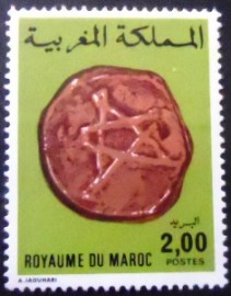 Selo postal da Marrocos de 1977 Copper Coin