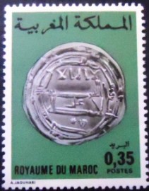 Selo postal da Marrocos de 1976 Silver Dinar