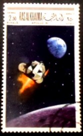 Selo postal de Ras Al Khaima de 1969 Spacecrafts