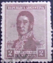 Selo postal da Argentina de 1917 José Francisco de San Martín