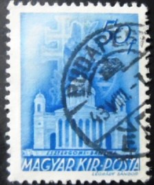 Selo postal da Hungria de 1943 Esztergom Cathedral