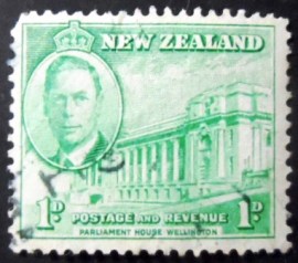 Selo postal da Nova Zelândia de 1946 Parliament House