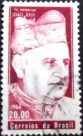 Selo postal do Brasil de 1964 Papa João XXIII - C 513 U