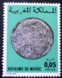 Selo postal da Marrocos de 1976 Medieval Silver Mohur