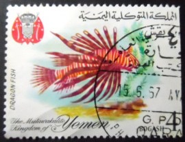 Selo postal do Reino do Iêmen de 1967 Lionfish