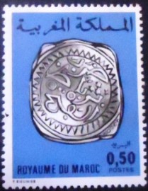 Selo postal da Marrocos de 1976 Rabat Silver Coin 1774/5