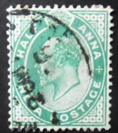 Selo postal da Índia de 1902 King George VI ½