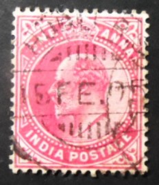 Selo postal da Índia de 1902 King Edward VII