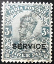 Selo postal da Índia de 1912 King George V Official
