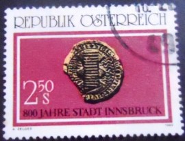 Selo postal da Áustria de 1980 Innsbruck City
