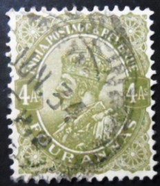 Selo postal da Índia de 1928 King George V 4