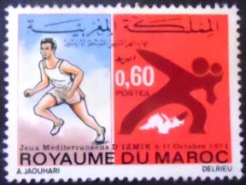 Selo postal da Marrocos de 1971 Athletism