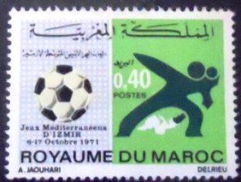 Selo postal da Marrocos de 1971 Soccer