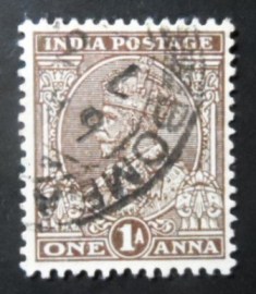 Selo postal da Índia de 1926 King George V 1