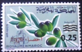 Selo postal da Marrocos de 1970 Overprint
