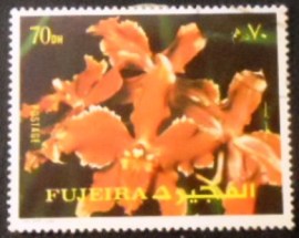 Selo postal de Fujeira de 1972 Flower