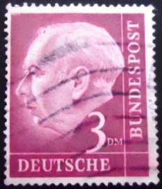Selo postal da Alemanha de 1954 Prof. Dr. Theodor Heuss 3
