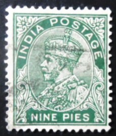 Selo postal da Índia de 1931 King George V ½ Oficial