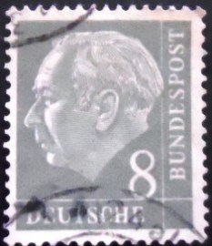 Selo postal da Alemanha de 1954 Prof. Dr. Theodor Heuss 8