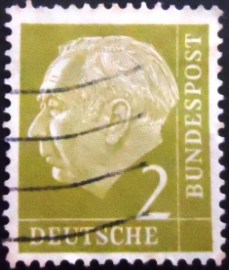 Selo postal da Alemanha de 1954 Prof. Dr. Theodor Heuss 2