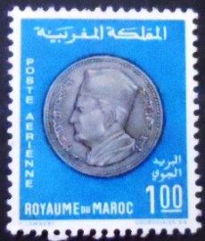 Selo postal da Marrocos de 1969 Dirham of Mohammed V