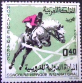Selo postal da Marrocos de 1967 International Horse Show 40