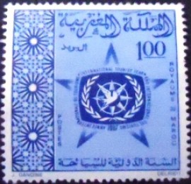 Selo postal da Marrocos de 1967 Tourism Year
