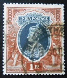 Selo postal da Índia de 1937 King George VI