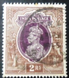 Selo postal da Índia de 1937 King George VI 2₹