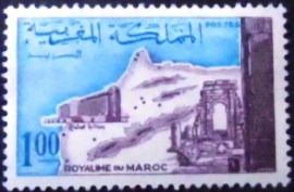 Selo postal da Marrocos de 1967 Rabat Hilton Hostel