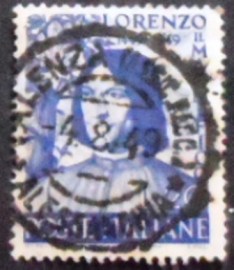 Selo postal da Itália de 1949 Lorenzo the Magnificent